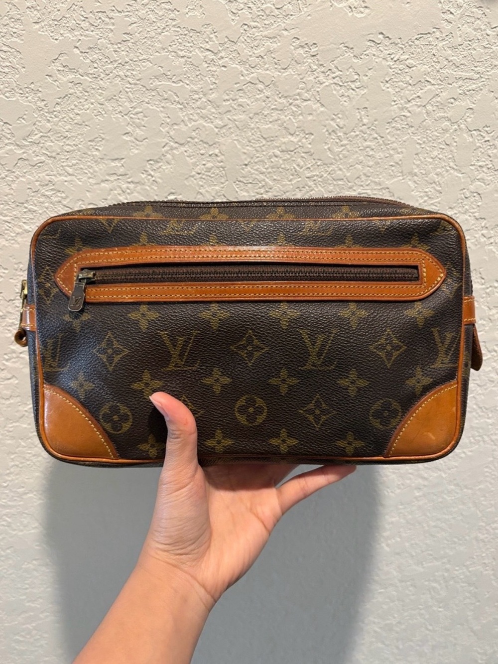 Louis Vuitton Brown Monogram Canvas Cosmetic Toiletry Bag